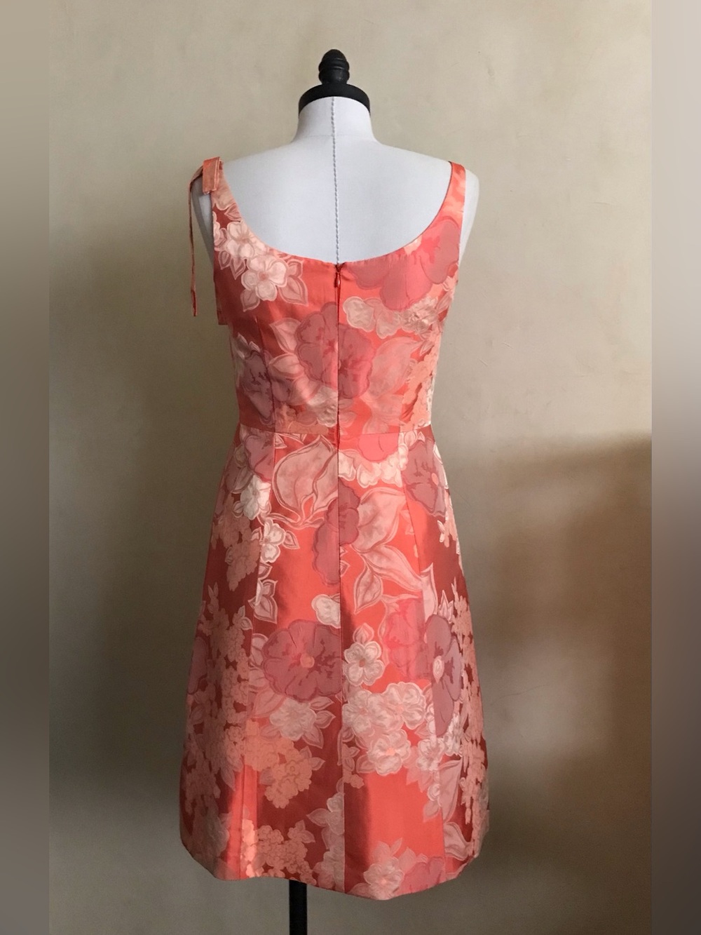 David Meister Coral Floral Brocade Midi Dress - Picture 7 of 11